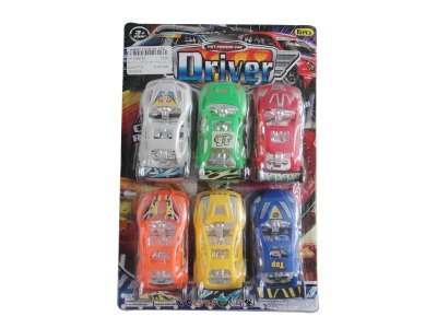 6PCS PULL BACK CAR W/PLATING - HP1036790