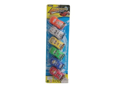 6PCS PULL BACK CAR W/PLATING - HP1036792