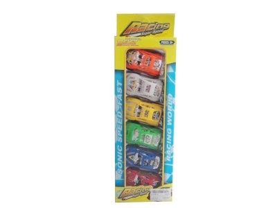 6PCS PULL BACK CAR W/PLATING - HP1036793