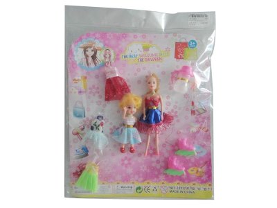2PCS DOLL W/ACCESSORIES (SOLID BODY)  - HP1036823