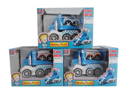 FRICTION BLOCKS CAR W/LIGHT & MUSIC 3ASST INCLUDED BUTTONCELL - HP1037015