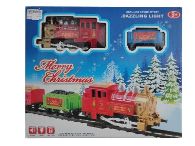 FATHER CHRISTMAS B/O RAIL TRAIN W/LIGHT & MUSIC - HP1037019