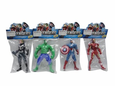 4PCS AVENGERS W/LIGHT & MUSIC 4ASST 4COLOR - HP1037352