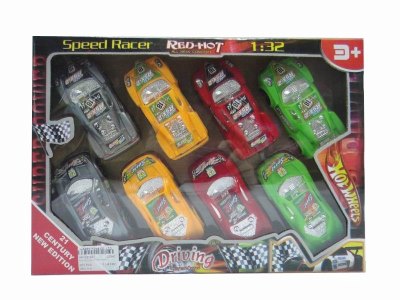 8PCS PULL BACK CAR 2ASST RED/YELLOW/GREEN/GREY - HP1037492