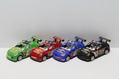 PULL BACK POLICE CAR W/PAINTING RED/GREEN/BLACK/BLUE 2ASST - HP1037563