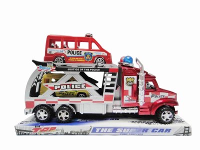FRICTION TRUCK W/POLICE CAR RED/BLUE/GOLD - HP1037574