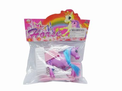 HORSE W/ACCESSORIES PINK/WHITE/PURPLE - HP1037653