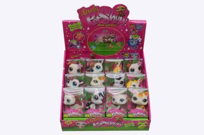 VINYL CARTOON ANIMAL 6ASST 12PCS/DISPLAY BOX - HP1037794
