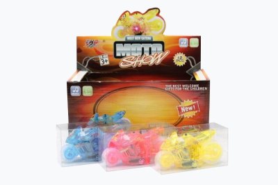 PULL BACK (TRANSPARENT) MOTOR W/LIGHT & MUSIC 12PCS DISPLAY BOX - HP1037811