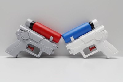 2PCS WATER GUN (SOLID COLOR) WHITE/GREY - HP1037911