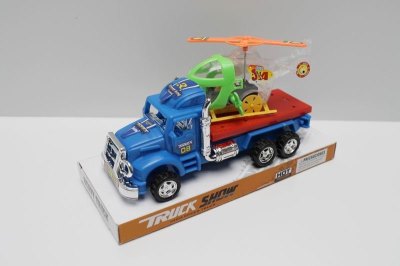 FRICTION TRAILER W/WIND UP PLANE RED/WHITE/BLUE - HP1037961