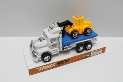 FRICTION TRAILER W/FREE WAY CONSTRUCTION CAR RED/WHITE/BLUE - HP1037963