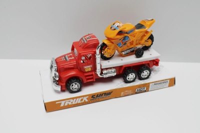 FRICTION TRAILER W/FREE WAY MOTORCYCLE RED/WHITE/BLUE - HP1037964
