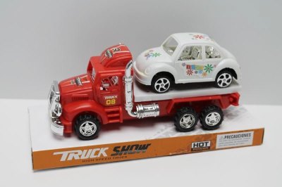 FRICTION TRAILER W/FREE WAY CAR RED/WHITE/BLUE - HP1037967