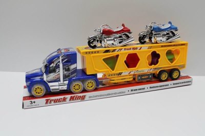 FRICTION BLOCK CAR W/LIGHT & MUSIC+ 2 FREE WAY MOTORCYCLE - HP1038144