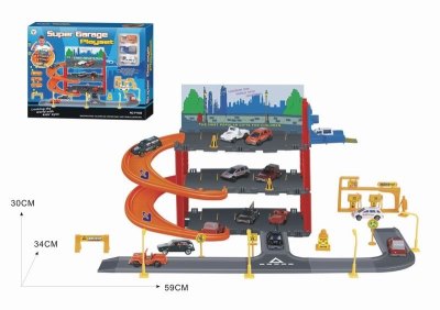PARKING LOT W/3 FREE WAY CARS - HP1038341