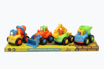 FRICTION CONSTRUCTION CAR GREEN/YELLOW/ORANGE/BLUE 4ASST  - HP1038436