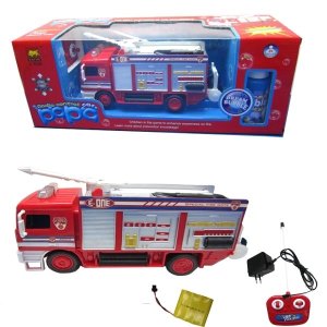 R/C FIRE ENGINE W/BUBBLE,LIGHT,MUSIC,SOUND,CHARGER INCLUDED BATTERY - HP1038956