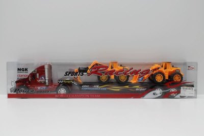 FRICTION TRUCK W/2FREE CONSTRUCTION CAR RED/BLUE - HP1039008