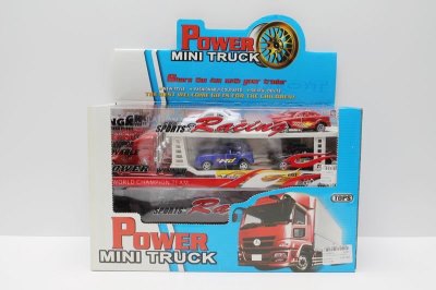 FRICTION TRUCK W/ FREE WAY CAR RED/BLUE 6PCS - HP1039012