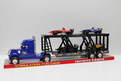 FRICTION TRUCK W/4 FREE WAY CAR RED/BLUE - HP1039027