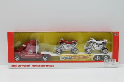 FRICTION TRUCK W/2FREE WAY MOTOR RED/BLUE - HP1039075