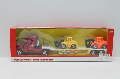FRICTION TRUCK W/2FREE WAY CONSTRUCTION CAR RED/BLUE - HP1039076