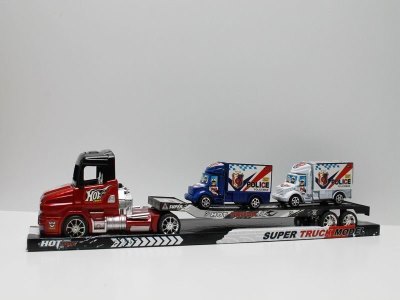 FRICTION CAR W/TRUCK    RED/BLUE - HP1039722