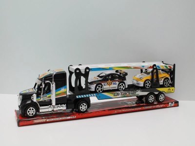 FRICTION TRUCK W/4 CAR RED/BLUE - HP1039730