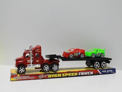 FRICTION CONTAINER W/FREE WAY CAR  RED/BLUE/BLACK - HP1039741