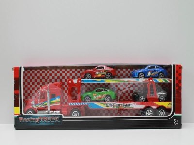 FRICTION TRUCK W/4 CAR RED/BLUE - HP1039755