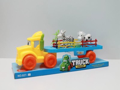 FRICTION TRUCK W/2 ANIMAL  GREEN/YELLOW - HP1039811