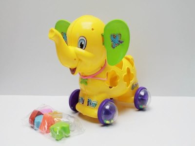 PUSH & PULL ELEPHANT  YELLOW/GREEN - HP1039861