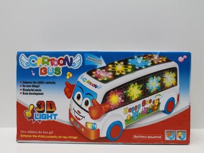 BUMP & GO BUS W/LIGHT & MUSIC,WHITE/ORANGE    - HP1039974