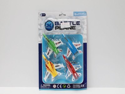 4/S PULL BACK AIR PLANE (PAINTING)RED/YELLOW/BLUE/GREEN 2ASST  - HP1040107