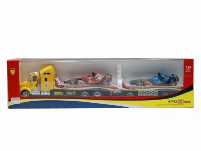 FRICTION TRUCK W/2 CAR RED/YELLOW - HP1040312