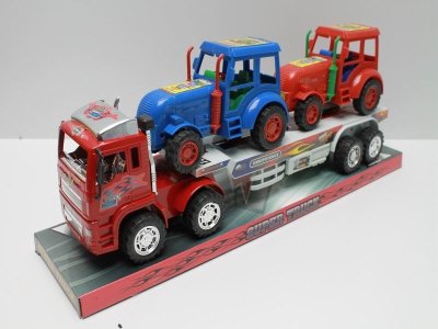 FRICTION TRUCK W/2 PULL LINE FARMER CAR 3COLOR - HP1040338