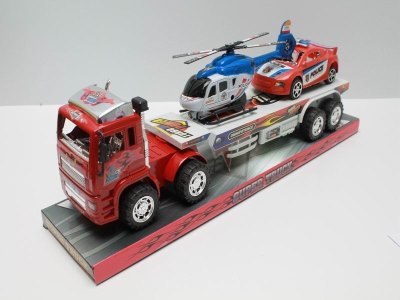FRICTION TRUCK W/FREE WAY HELICOPTER & FREE WAY POLICE CAR 3COLOR - HP1040340