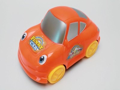 CARTOON FRICTION CAR  YELLOW/ORANGE/GREEN/BLUE - HP1040388