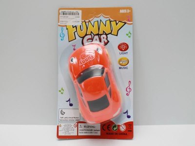 CARTOON FRICTION CAR  YELLOW/ORANGE/GREEN/BLUE - HP1040389