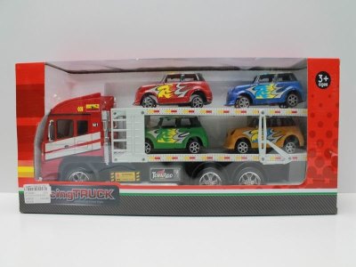 FRICTION TRUCK W/CAR GREEN/YELLOW - HP1040403