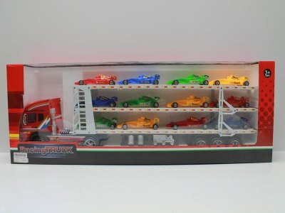 FRICTION TRUCK W/CONSTRUCTION CAR GREEN/YELLOW - HP1040410