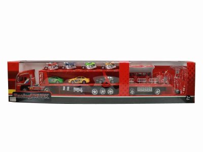 FRICTION TRUCK W/2 CAR  RED/YELLOW - HP1040412