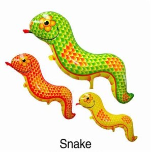 SNAKE SHAPE FOIL BALLOON 50PCS 6ASST - HP1040709