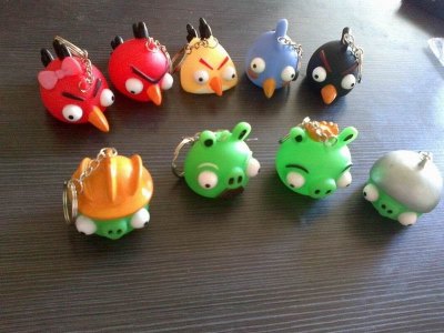 VINYL ANGER BIRDS KEYCHAIN 9ASST - HP1040839