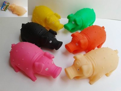 VINYL SCREECH PIG TOYS 6COLOR - HP1040848