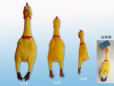 VINYL SCREECH CHICKEN TOYS  - HP1040858