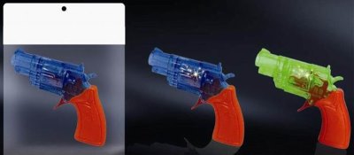 FRICTION SPARKING GUN GREEN/BLUE - HP1040898