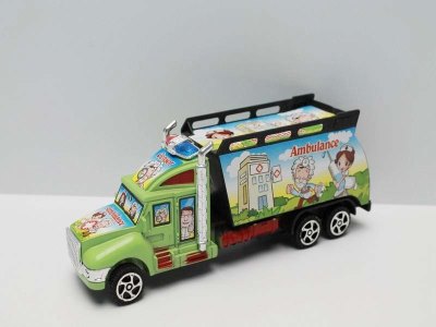 PULL BACK CAR WHITE/GREEN - HP1041018