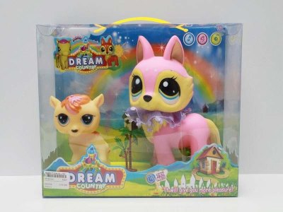 VINYL ANIMAL W/MUSIC & LIGHT & ACCESSORIES INCLUDED BUTTONCELL 2ASST - HP1041035